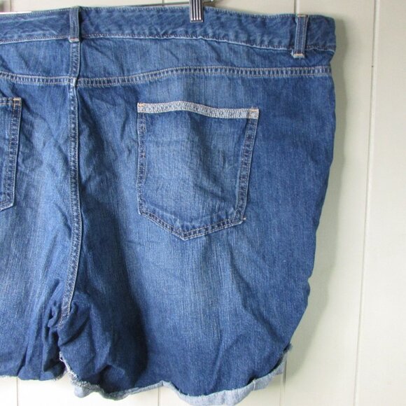 Old Navy Plus Denim Shorts 28 Roll Cuff Blue - Picture 12 of 13